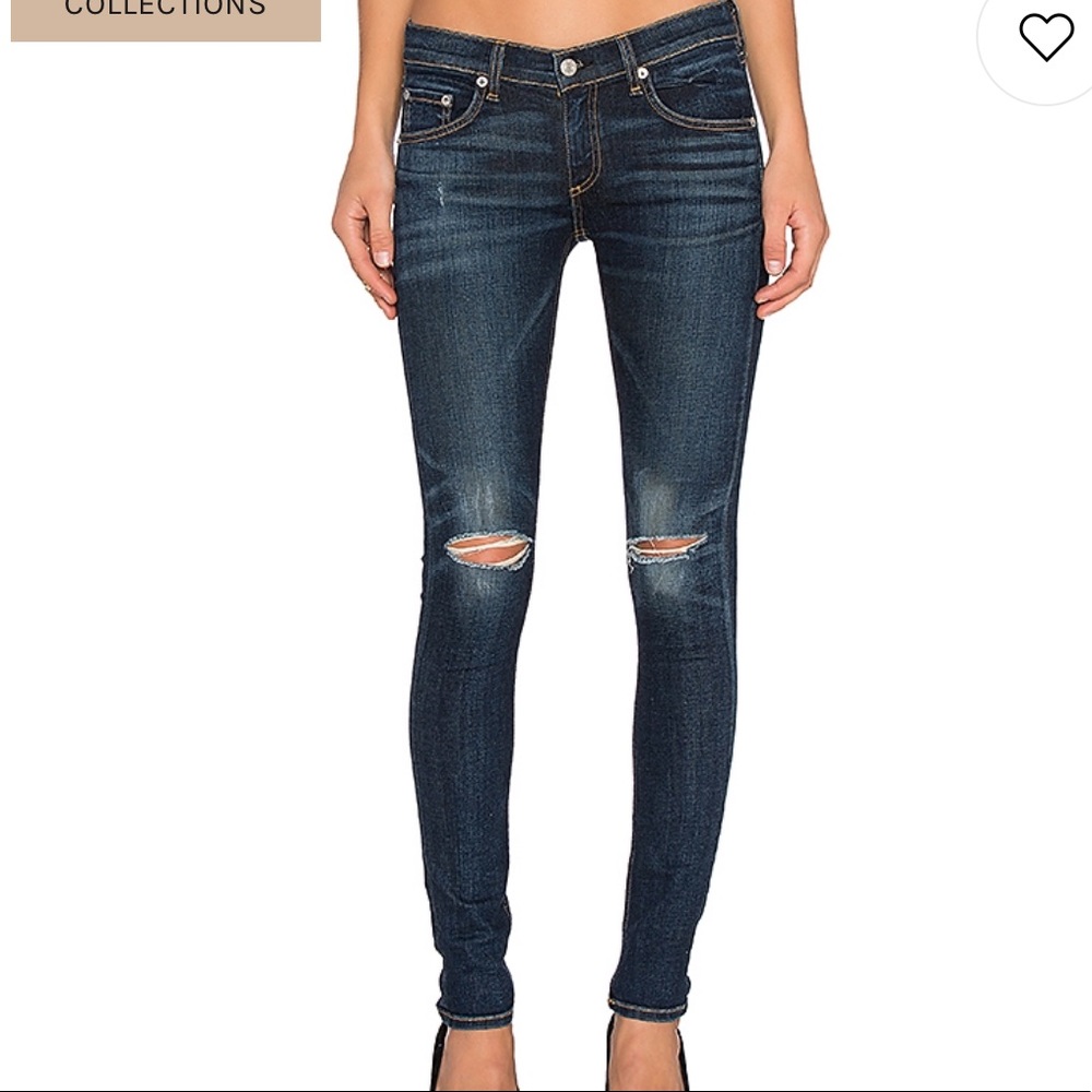 Rag & Bone Skinny Distressed Jeans